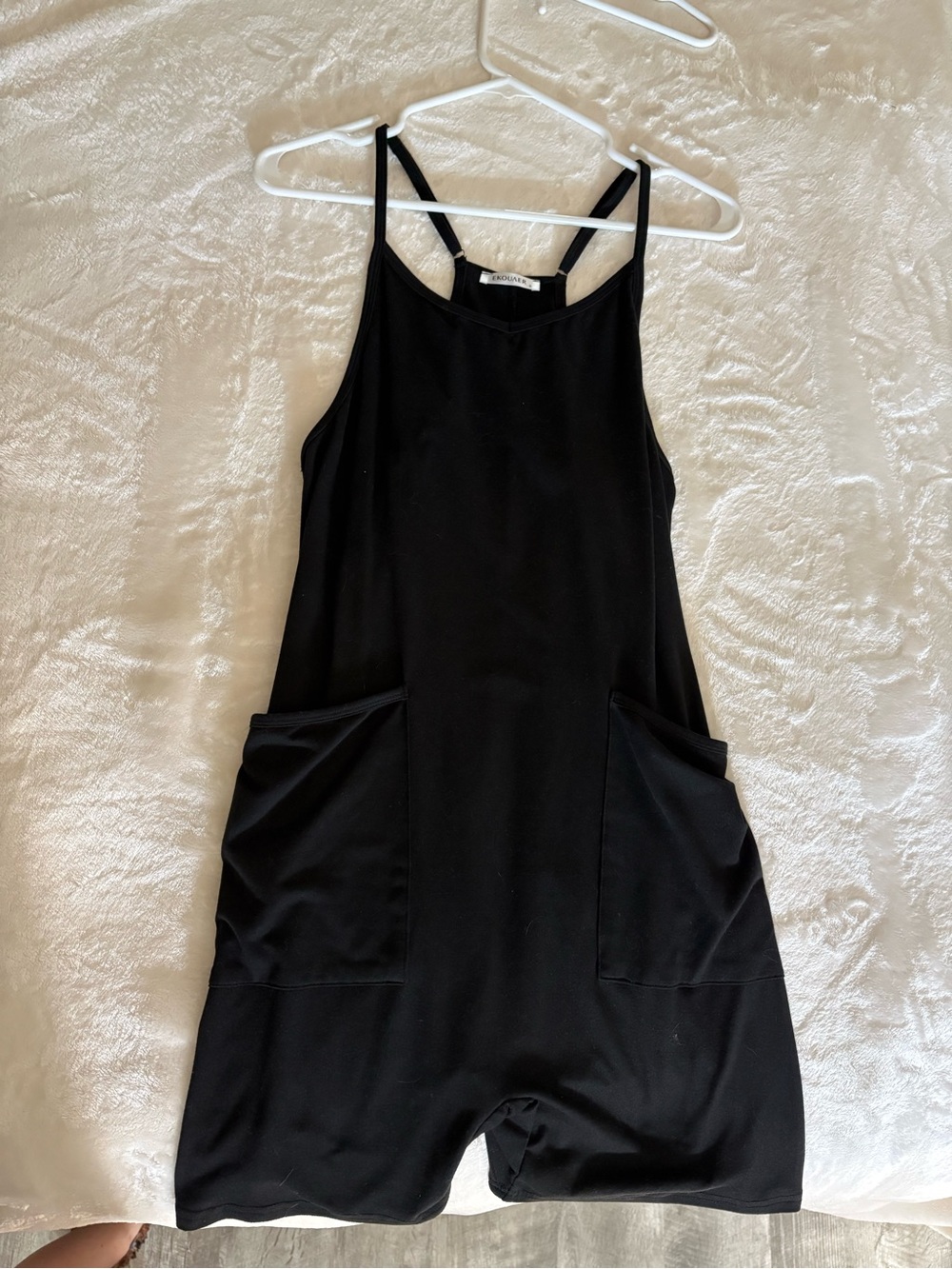 Amazon Black Sleeveless Romper with Pockets